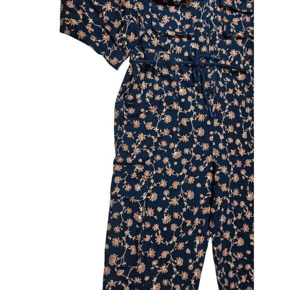 Future Collective Teal Floral  zipup Boilersuit Size 14 - Picture 4 of 7